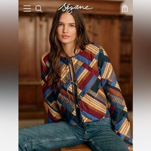 Sézane PAOLINE patchwork Jacket Size UK 34/ US 2 NWT
